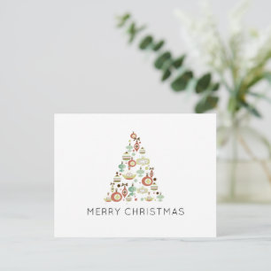 Frohe Weihnachtsbaum Budget Urlaub Feiertagspostkarte
