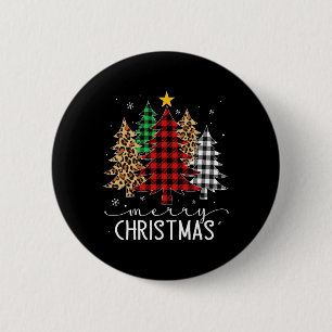Frohe Weihnachtsbaum Buffalo Kariert Red White Gre Button
