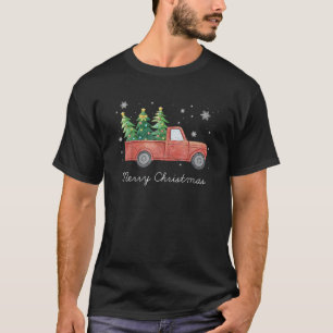 Frohe Weihnachtsbaum Buffalo Karierter roter LKW f T-Shirt