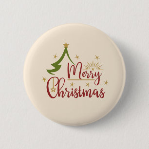 Frohe Weihnachtsbaum Button