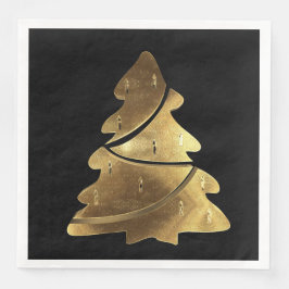 Frohe Weihnachtsbaum Elegante Chic Imitats Serviette