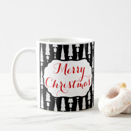 Frohe Weihnachtsbaum Feiertag 2 Seite Kaffeetasse