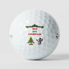 Frohe Weihnachtsbaum Feiertage Snowman Geschenk Golfball