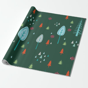 Frohe Weihnachtsbaum-Feiertags-Grün-Patrouillen-Ge Geschenkpapier