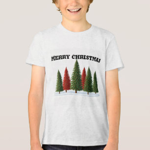 Frohe Weihnachtsbaum: Festliche und künstlerische  Tri-Blend Shirt