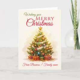 Frohe Weihnachtsbaum Firmenname Feiertagskarte