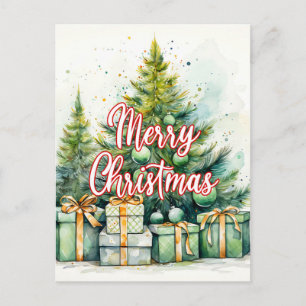 Frohe Weihnachtsbaum   Frohe Feiertage Postkarte