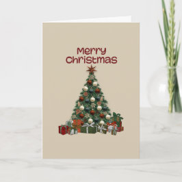 Frohe Weihnachtsbaum gefaltete Grußkarte Karte