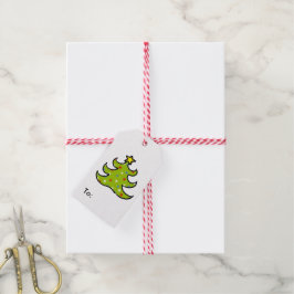 Frohe Weihnachtsbaum Geschenkanhänger