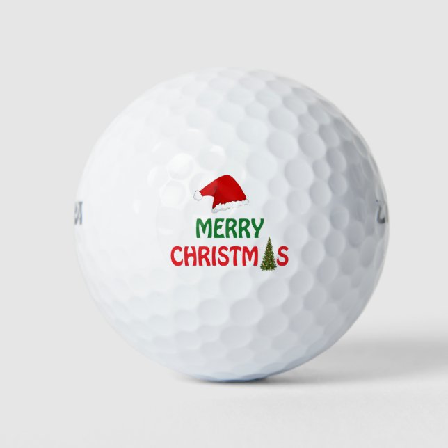 Frohe Weihnachtsbaum gibt Dekoration Golfball (Vorderseite)
