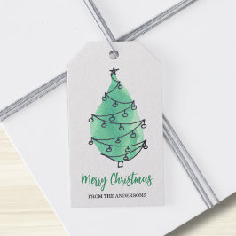 Frohe Weihnachtsbaum Green Geschenkanhänger