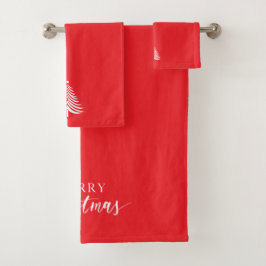 Frohe Weihnachtsbaum-Handtuch-Set Minimalist Badhandtuch Set