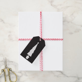 Frohe Weihnachtsbaum Imitate Chalkboard Textur Geschenkanhänger