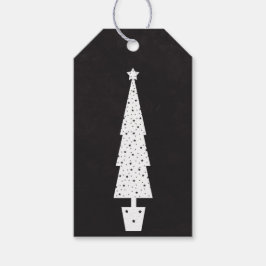 Frohe Weihnachtsbaum Imitate Chalkboard Textur Geschenkanhänger