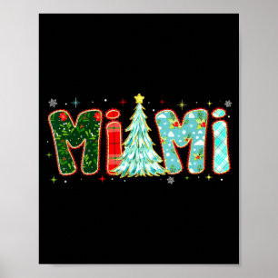 Frohe Weihnachtsbaum Kariert Mimi Ästhetik Mutter  Poster
