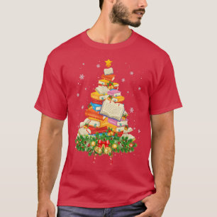 Frohe Weihnachtsbaum lesen Bücher Lover Librarian T-Shirt