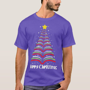 Frohe Weihnachtsbaum Liebe lesen Bücher Bibliothek T-Shirt