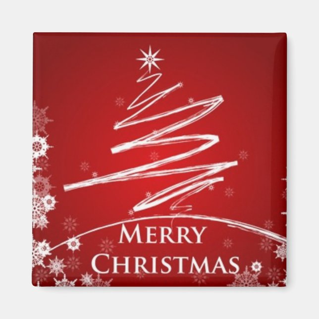 Frohe Weihnachtsbaum-Magnete Magnet (Vorne)