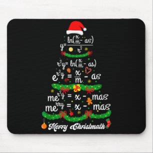 Frohe Weihnachtsbaum-Mathe-Lehrer-Weihnachts-Shirt Mousepad