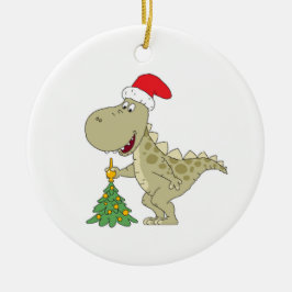 Frohe Weihnachtsbaum Niedliche Dinosaurier-Weihnac Keramik Ornament