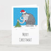 Frohe Weihnachtsbaum Niedliche Mammoth-Weihnachtsm