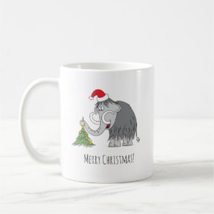 Frohe Weihnachtsbaum Niedliche Mammoth-Weihnachtsm Kaffeetasse