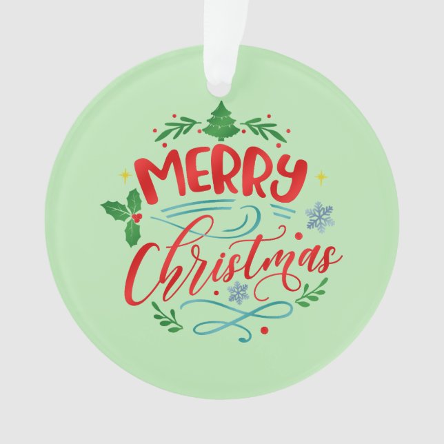 Frohe Weihnachtsbaum Ornament (Vorderseite)