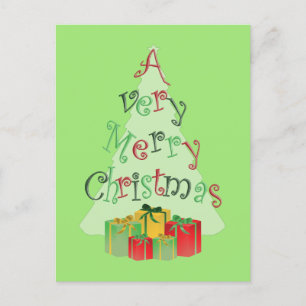 Frohe Weihnachtsbaum Postcard Feiertagspostkarte