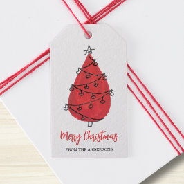 Frohe Weihnachtsbaum Red Geschenkanhänger