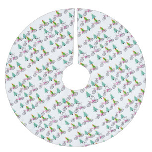 Frohe Weihnachtsbaum Rock Elf Snowman Polyester Weihnachtsbaumdecke