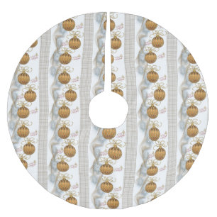 Frohe Weihnachtsbaum Rock Gold Weihnachtsschmuck Polyester Weihnachtsbaumdecke