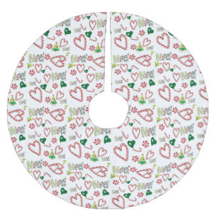 Frohe Weihnachtsbaum-Rock-Weihnachten Polyester Weihnachtsbaumdecke