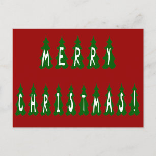 Frohe Weihnachtsbaum-Schriftart Feiertagspostkarte