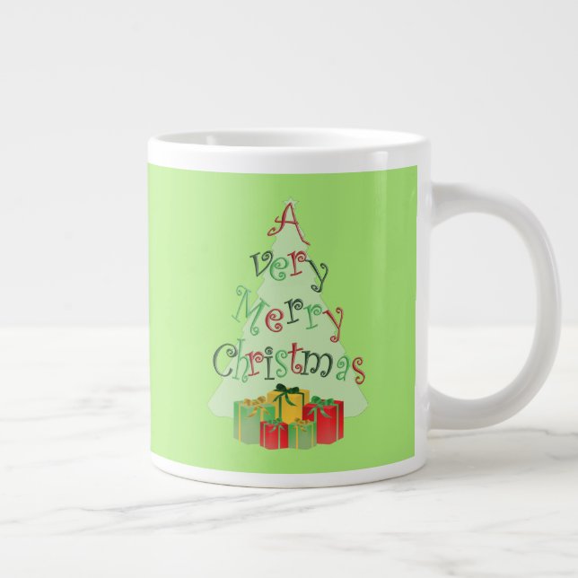Frohe Weihnachtsbaum-Tasse Jumbo-Tasse (Rechts)