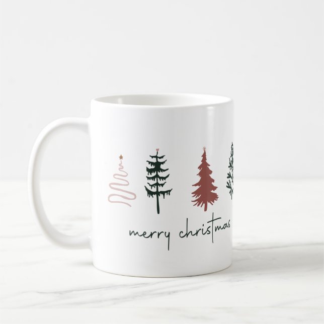 Frohe Weihnachtsbaum-Tasse Kaffeetasse (Links)