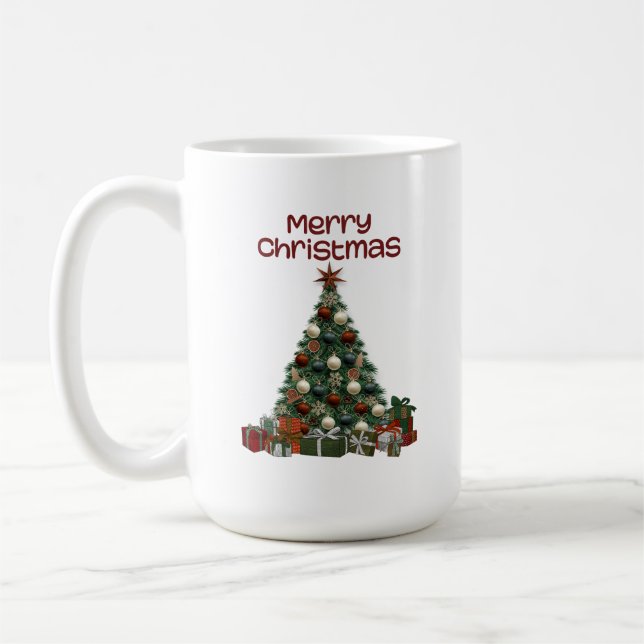 Frohe Weihnachtsbaum-Tasse Kaffeetasse (Links)