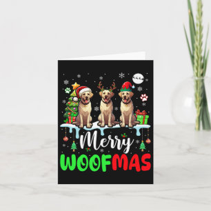 Frohe Weihnachtsbaum Three Santa Elf Labrador Retr Karte