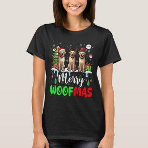 Frohe Weihnachtsbaum Three Santa Elf Labrador Retr T-Shirt