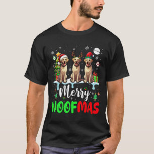 Frohe Weihnachtsbaum Three Santa Elf Labrador Retr T-Shirt