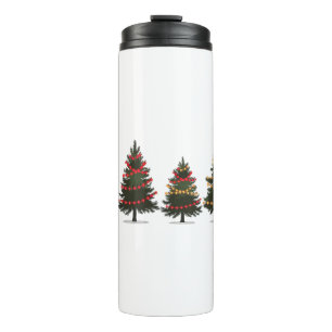 Frohe Weihnachtsbaum-Weihnachts-Shirts für Frauen Thermosbecher