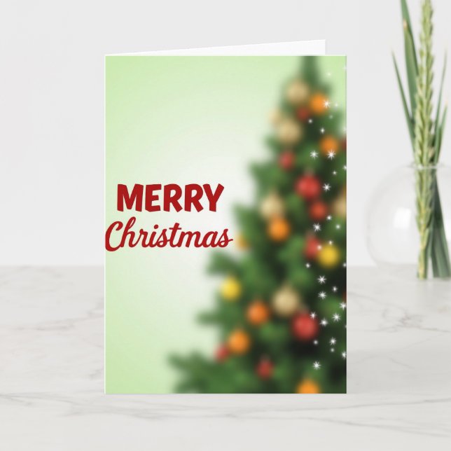 Frohe Weihnachtsbaum-Weihnachtskarte Karte (Vorderseite)