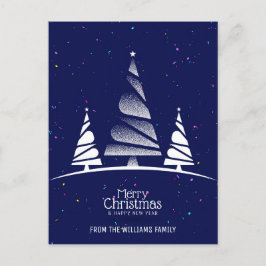 Frohe Weihnachtsbaum wünscht Navy Foto Feiertagspostkarte
