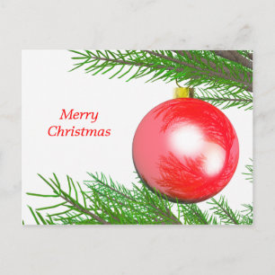 Frohe Weihnachtsbaumdekoration Feiertagspostkarte