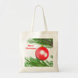 Frohe Weihnachtsbaumdekoration Tragetasche