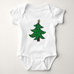 Frohe Weihnachtsbaume Baby Strampler