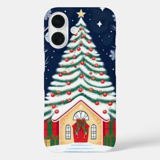 Frohe Weihnachtsbaume Case-Mate iPhone Hülle (Rückseite)