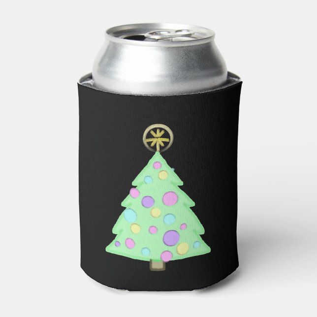 Frohe Weihnachtsbaume Dosenkühler (Kanne Vorderseite)