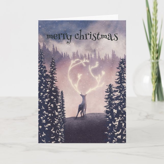 Frohe Weihnachtsbaume Feiertagskarte (Vorderseite)