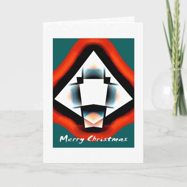 Frohe Weihnachtsbaume Feiertagskarte (Vorderseite)