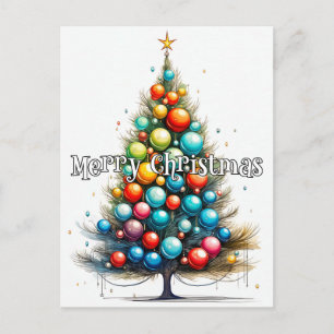 Frohe Weihnachtsbaume   Happy Holidays Postkarte